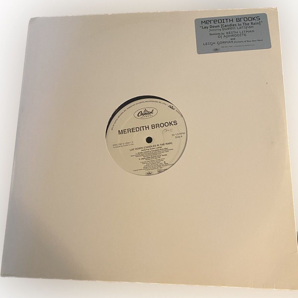 Meredith Brooks "Lay Down" featuring Queen Latifah 33 1/3 RPM 12" Vinyl Record